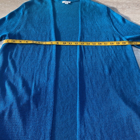 J. Jill Teal Blue cardigan, Excellent Condition, see measurements in photos - Picture 8 of 11